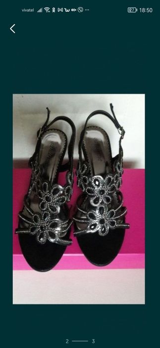 Дамски сандали/елегантни обувки Sandarinе 36 с камъчета