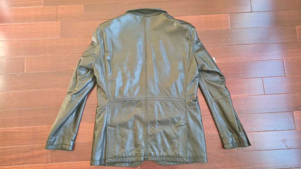 Мъжко Кожено Яке от Естествена Кожа - STRELLSON - Размер М 48 Slim Fit