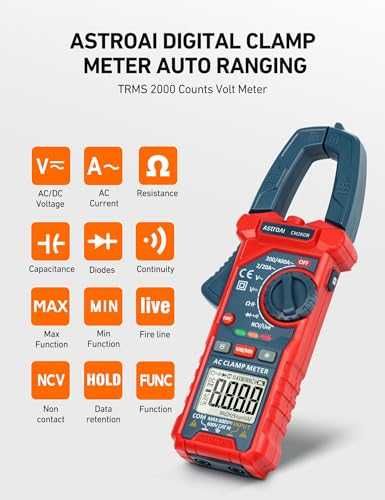 AstroAI клещи мултицет Auto Range NCV 2000 counts