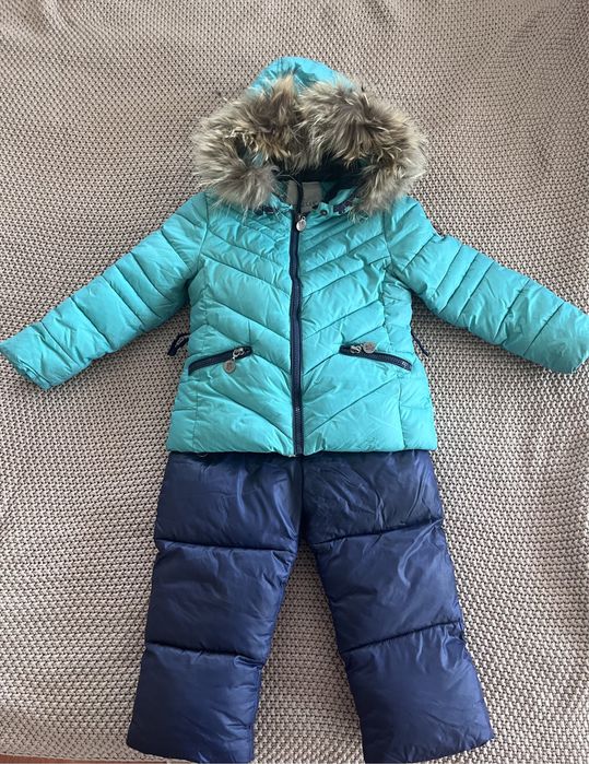 Зимние куртки и комбинезон на девочку 5-6 лет, рост 110