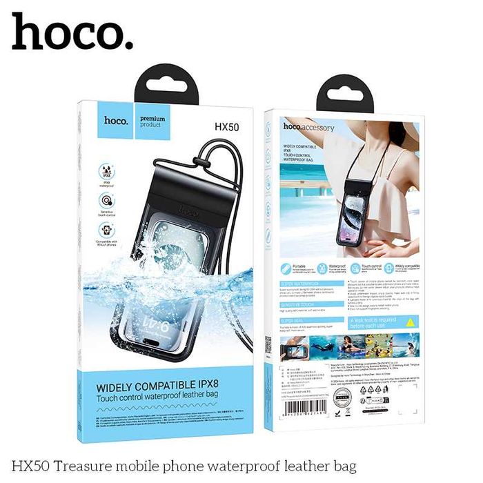 Hoco HX50 Treasure Водонепроницаемый кожаная чехол для iPhone 15 16