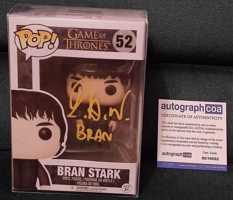 BRAN STARK Funko Pop Semnat de Isaac Hempstead Wright, GAME OF THRONES