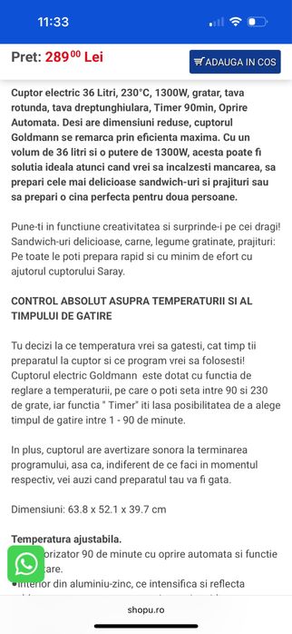 Cuptor electric ——————————-