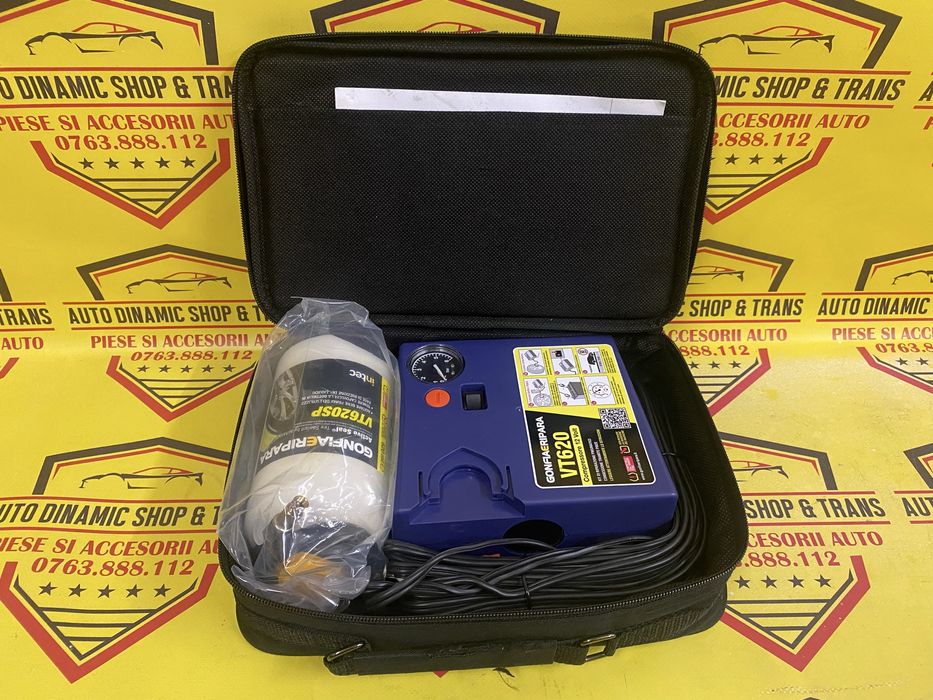 Compresor aer umflat roti autoutilitare Dube masini Kit pana cu clesti