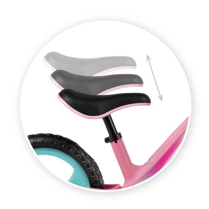 Колело за баланс MoMi Mizo - розово, зелено, черно