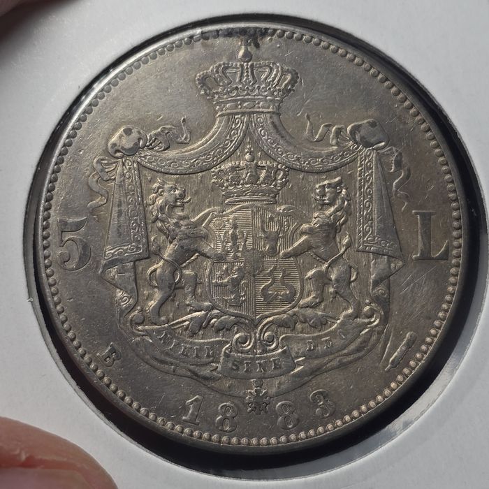 5 lei 1883 aUNC moneda