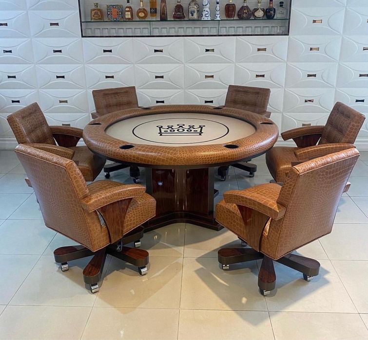 Masa poker clasic rotunda cu scaune poker CustomTables.eu Bucuresti stoc