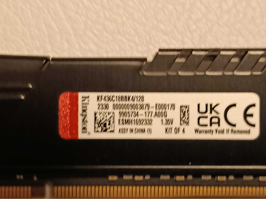DDR4 128GB Kingston FURY Beast 4*32GB 3200MHz/3600MHz