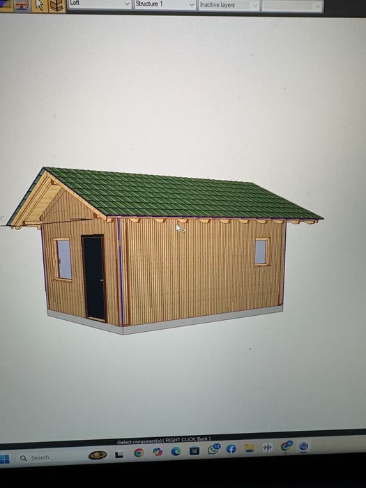 Super oferta!! Ultima Cabana din stoc pe structura de lemn 5x6m!!