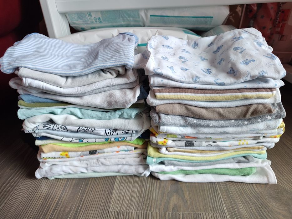 Lot Bady cu mânecă scurtă si stil maieu 0-9 luni