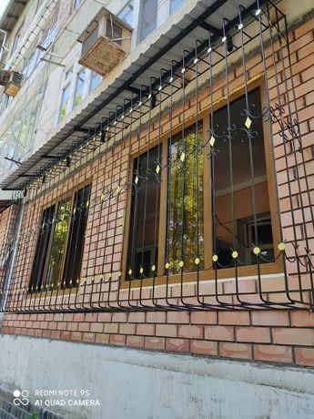 Кладка кирпича балкона  балконга гишт терамиз,решотка, reshotka