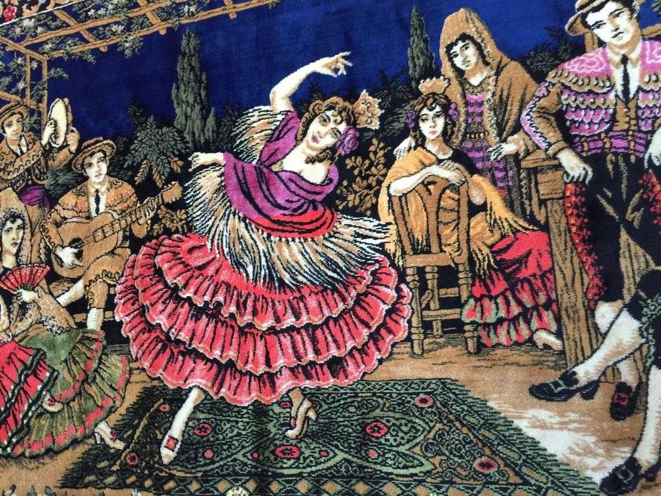 Carpeta vintage Rapirea din serai dansul original Siria stare perfecta