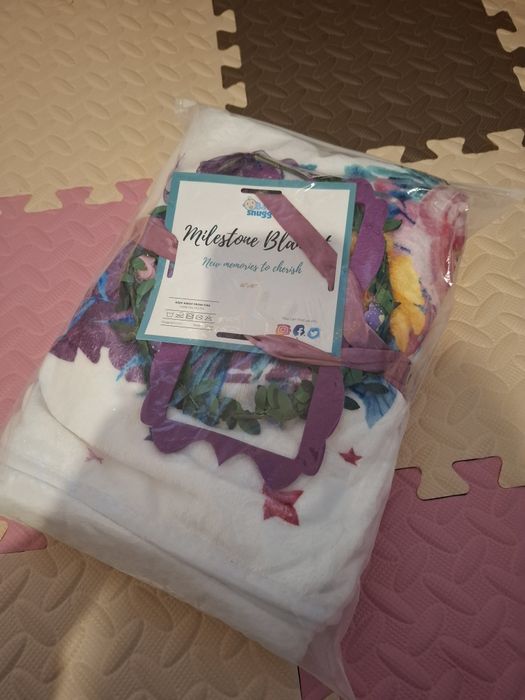 Pătură Love you to the moon and back pentru foto cu bebe