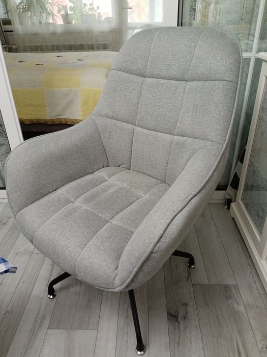 Стол фотьойл въртящ сив