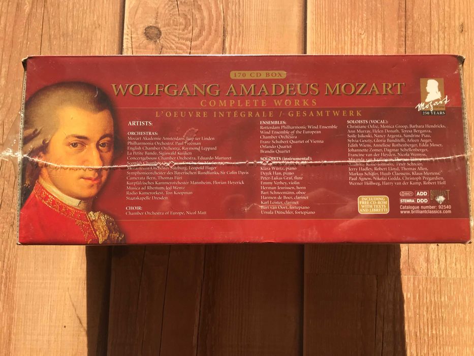 музикални дискове на Бах и Моцарт/ цялостно творчество /