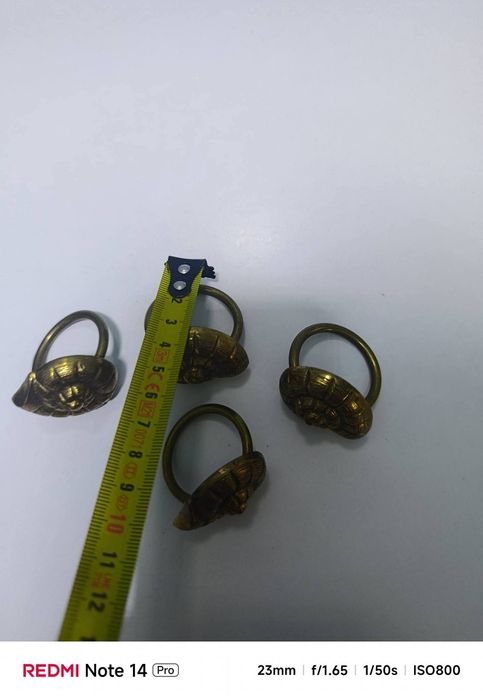 Винтидж месингови спирални пръстени за салфетки