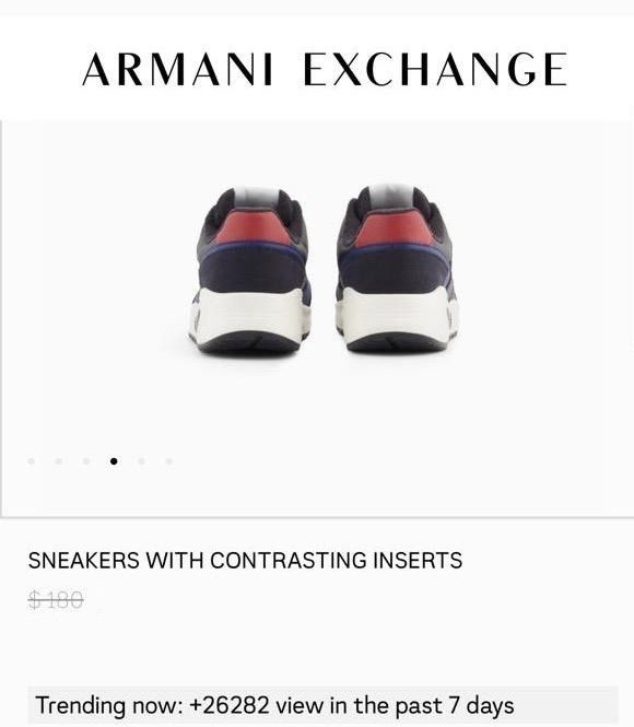 Оригинал Armani Exchange мужские кроссовки