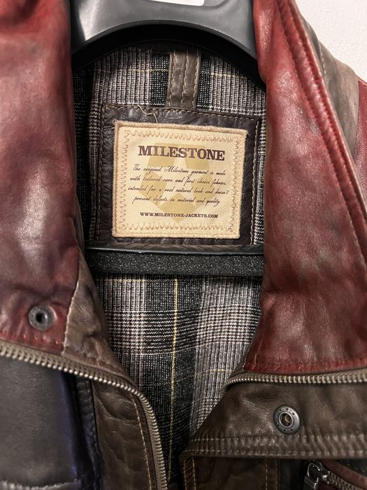 MILESTONE geaca piele naturala XL