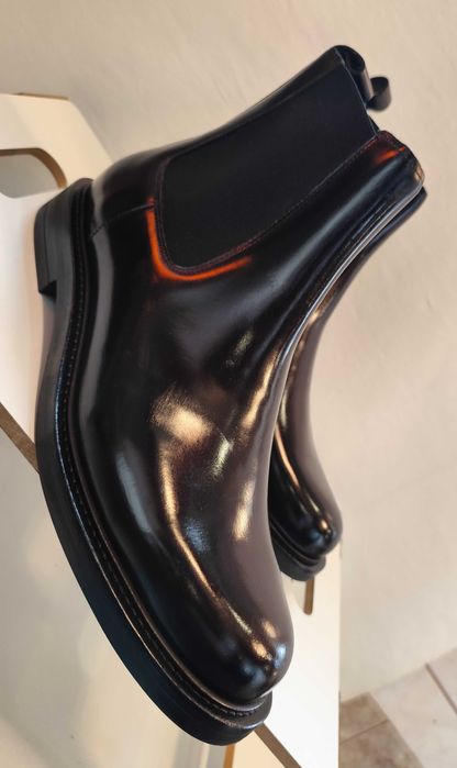 Ghete chelsea 44 premium Massimo Dutti NOI piele naturala burgundy