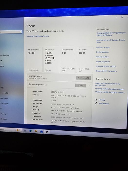 Gaming HP omen 17