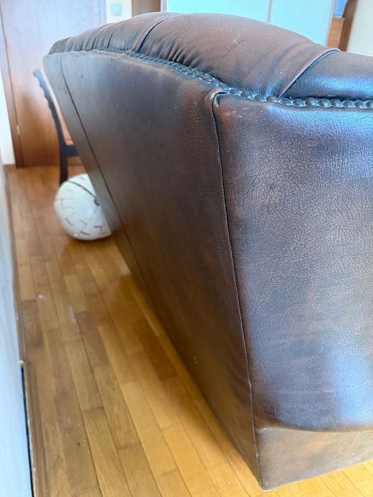 Винтидж кожен диван от истинска кожа