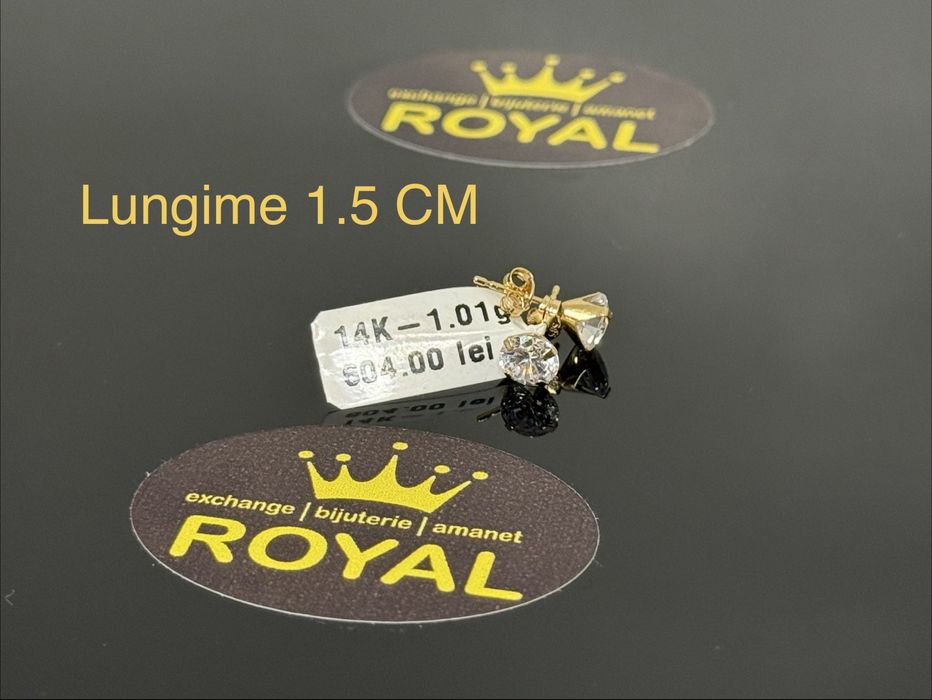 Bijuteria ROYAL : Cercei AUR 14K NOU / 1.01 GR