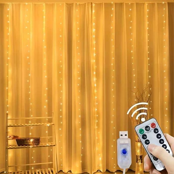 LED светеща завеса 3Mx3M USB захранване