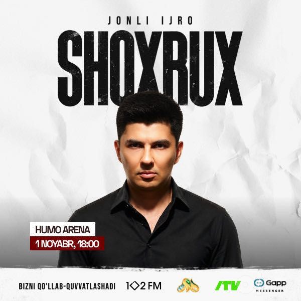 SHOXRUX konsertiga eng arzon bilet