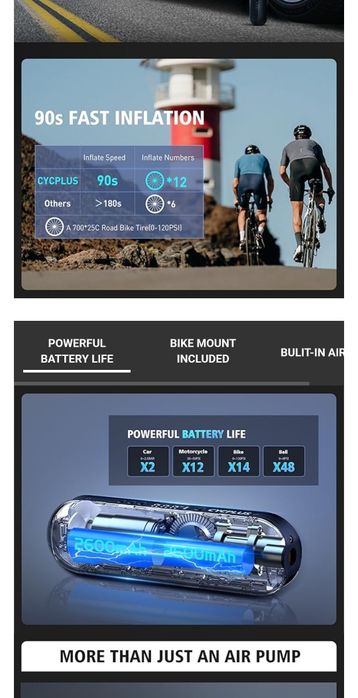 Pompa 10bar bicicleta auto mingi fara fir acumulator