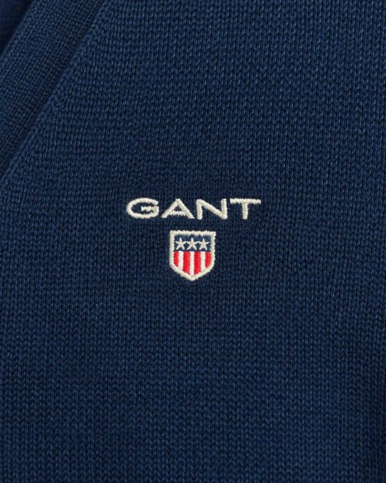 Cardigan GANT Original 100% Bumbac Bleumarin cu Nasturi Mărimea XL