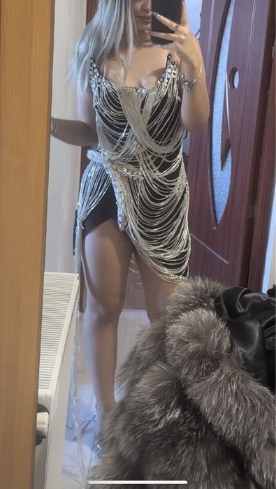 Rhinestones Diamond Dress Rochie cristale