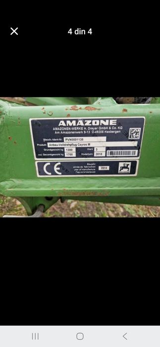 Plug reversibili  3 cormane AMAZONE Cayros M - 2018