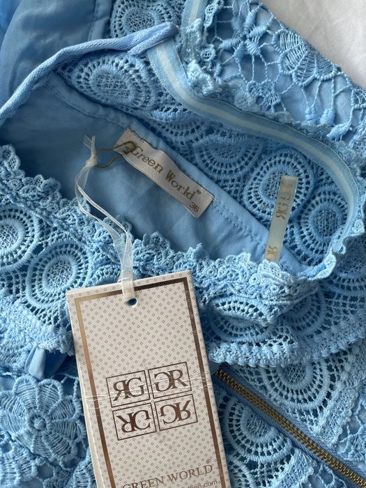 Платье миди вечернее кружевное