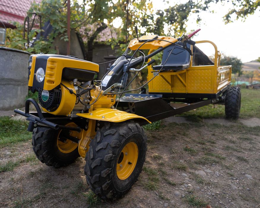 Motocultor ProGarden NOU cu remorca si accesorii
