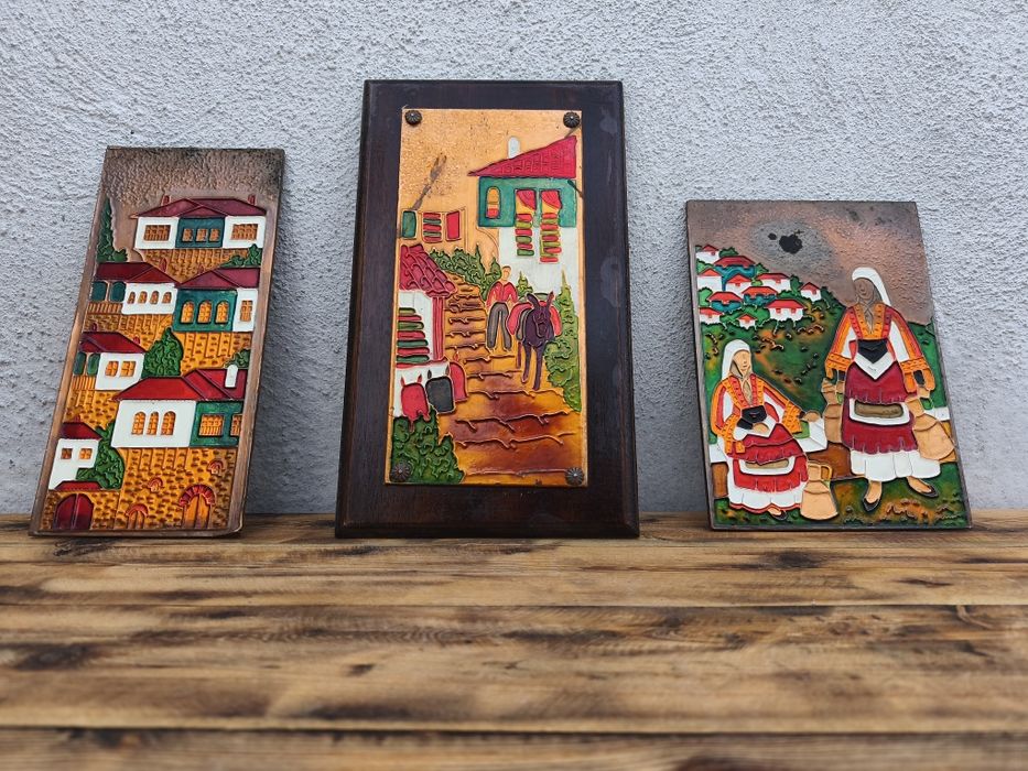 Медно пано с емайл