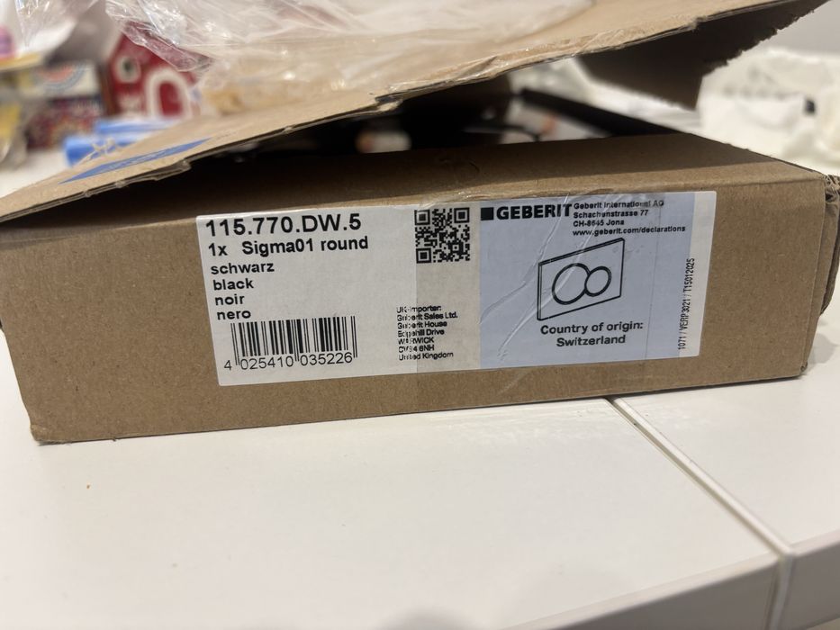 Clapeta de actionare Geberit Sigma01 negru lucios