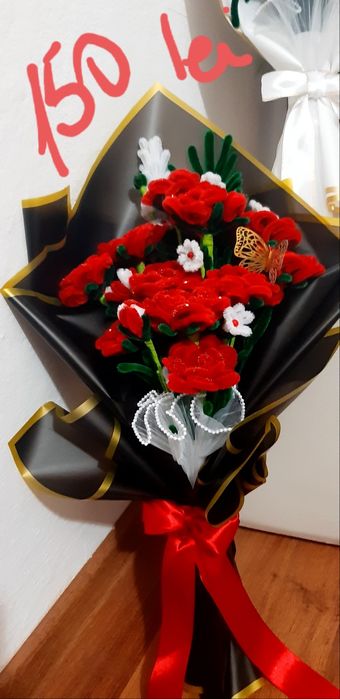 Buchete sarma plușată lucrate manual!