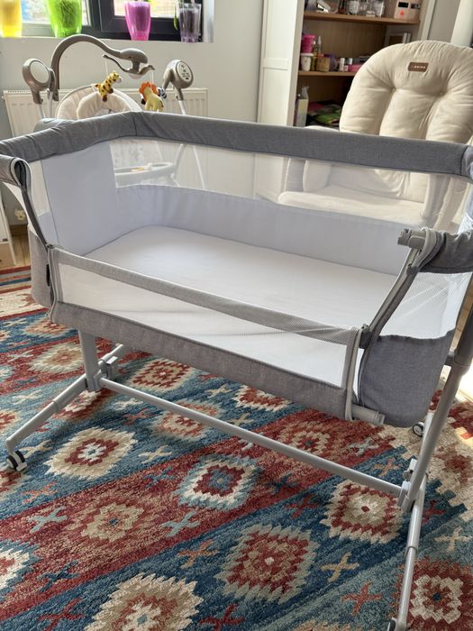 Patut 2 in 1 Co-Sleeper Kinderkraft Neste Up, Gri