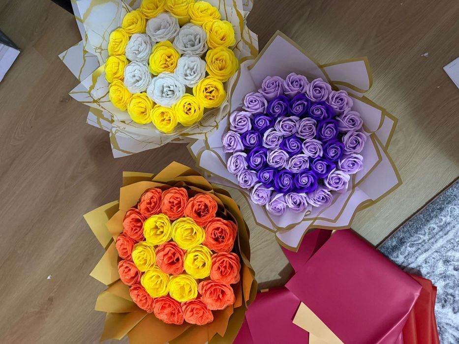 Buchete flori de săpun personalizabile