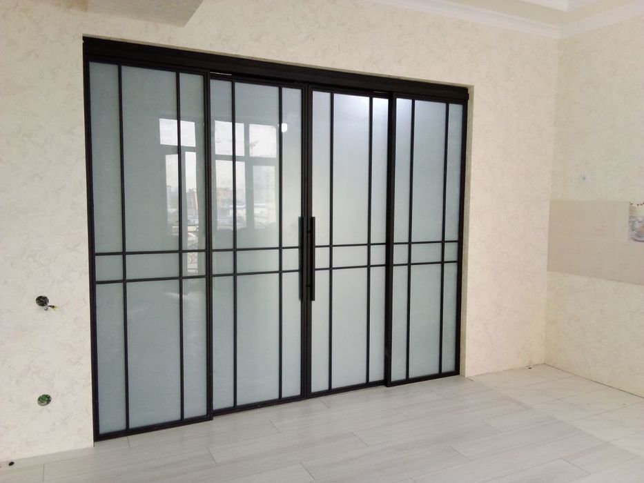 Раздвижные Распашные перегородки Лофт Loft/Стеклянные двери/