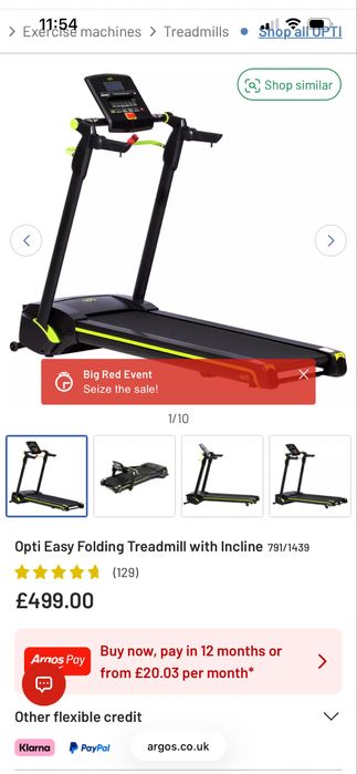 Bandă de alergat Opti Easy Folding with Incline