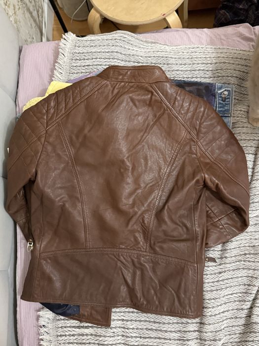 Кожанная куртка Massimo Dutti