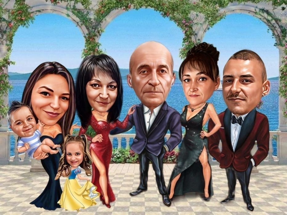 Забавна дигитална карикатура