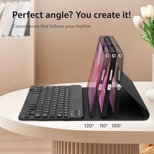 Нова Bluetooth UK клавиатура + калъф за Lenovo Tab 10.1 2025 TB-311FU