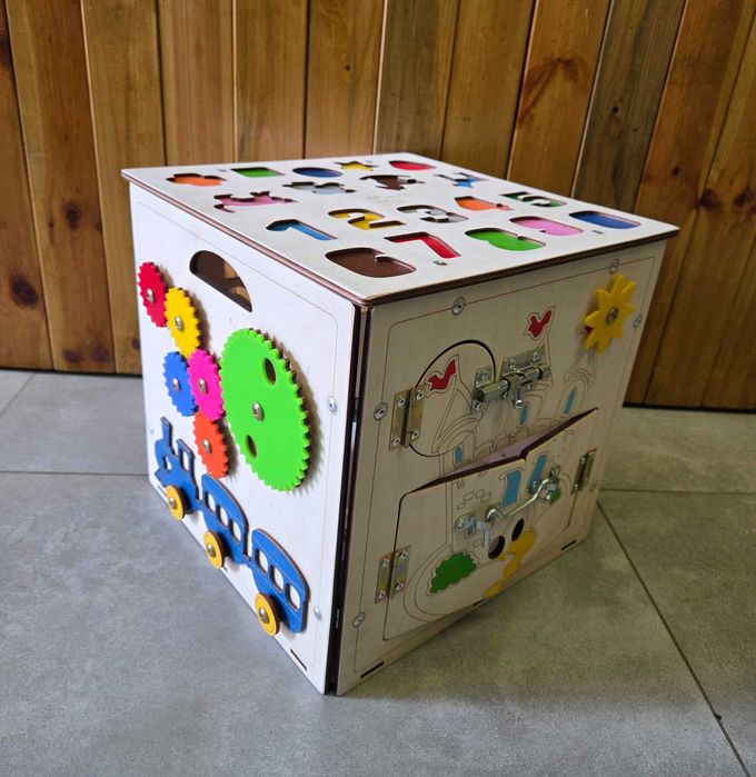 Бизибокс Деревянный. BusyBox ручной работы. Бизиборд|Hand Made|Бизикуб