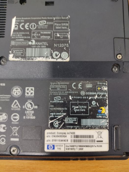 Ноутбук HP Compaq NX-7400