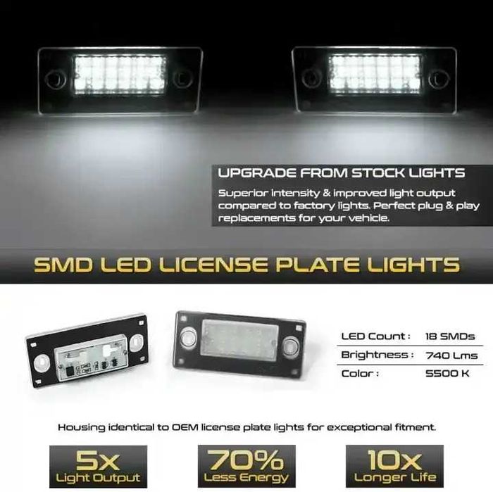 LED плафони за заден регистрационен номер за AUDI A3 8L / A4 B5