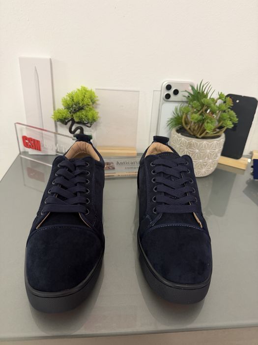 Christian Louboutin marime 38 navy blue , noi nouti