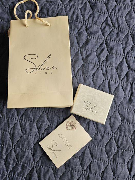 Сребърно колие сърце