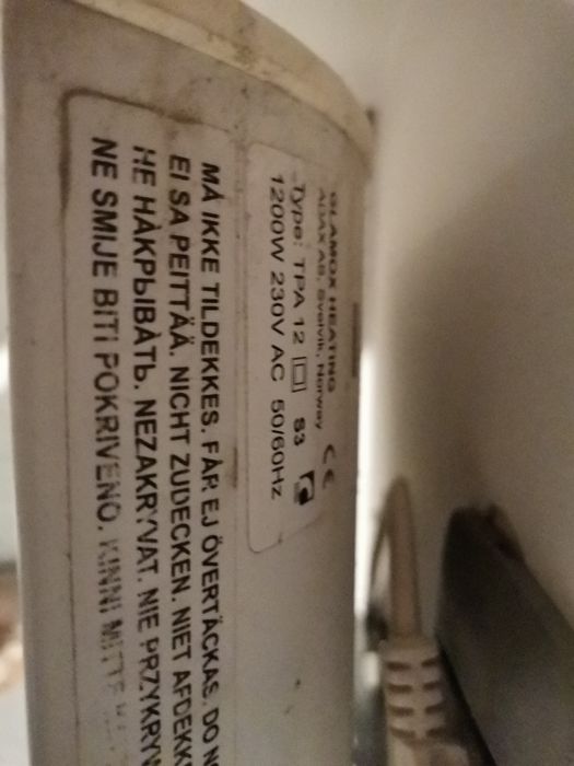 Adax Glamox TPA 12 1200 W